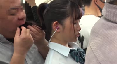 NHDTB-96902 巨乳少女羞耻电车 発育した胸を変态性癖で汚しまくれ！ 推定Fカップ 唾液まみれ童顔娘