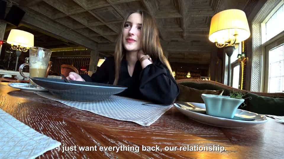 Бывшая подруга сделала минет в ресторане, и я жестко трахнул ее после обеда - Anny Walker#性交#挑逗#骚逼#射精